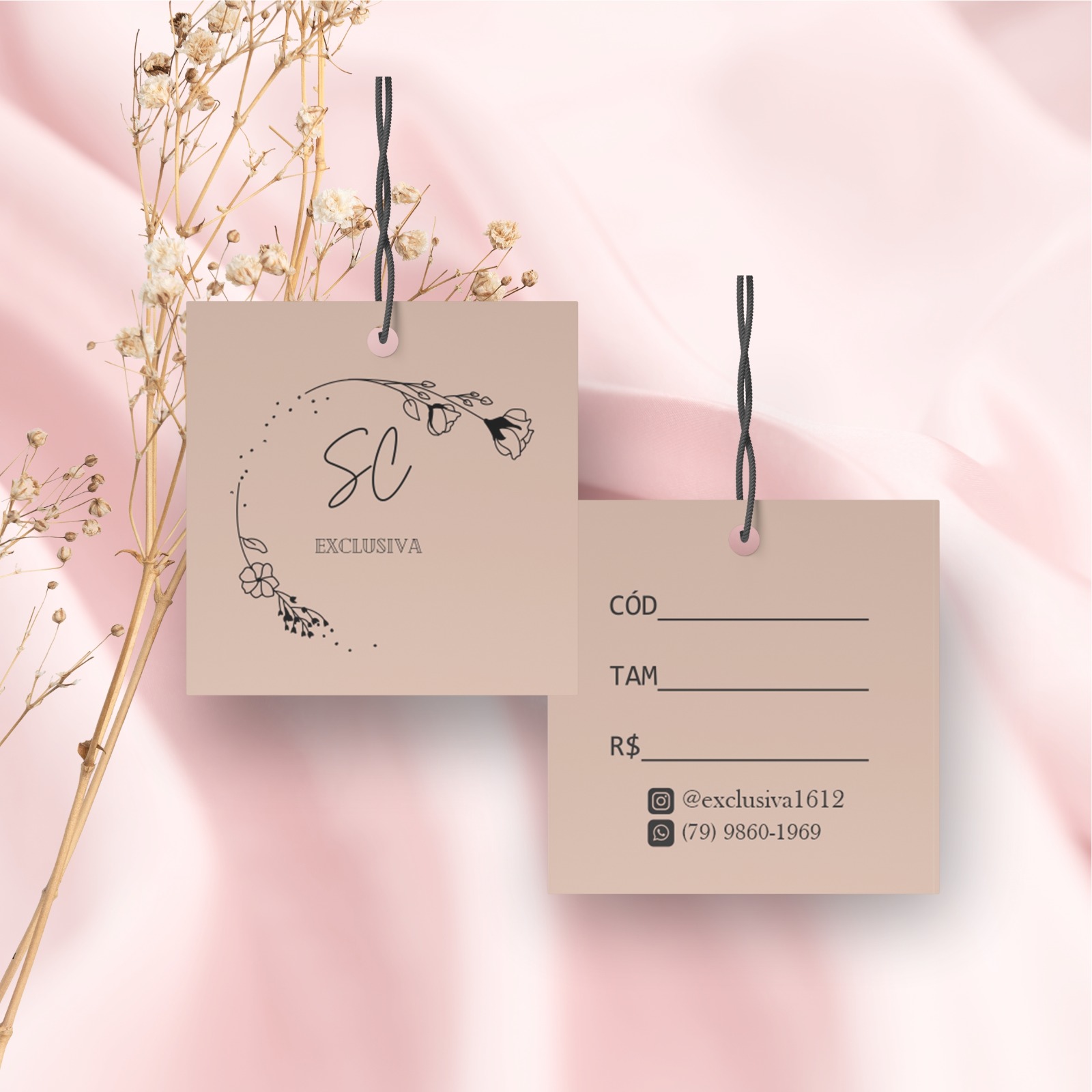 Tags Padrão com Furo – Couchê 250g Verniz UV Total Frente - Imagem 2