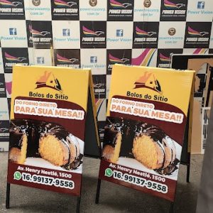 Cavalete Publicitário Personalizado – 2 faces