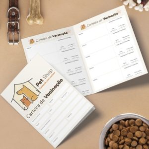 Carteira de Vacinação Personalizada para Pet Shop ou Clínica Veterinária