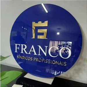 Placa Decorativa Personalizada em Acrílico Espelhado Dourado – Modelo Redondo - Imagem 3