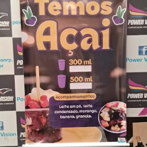 Banner Personalizado em Lona com Bastão e Cordinha