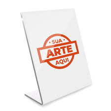 Placa de Balcão Personalizada – Display de Mesa para PIX, Cardápio ou Logo